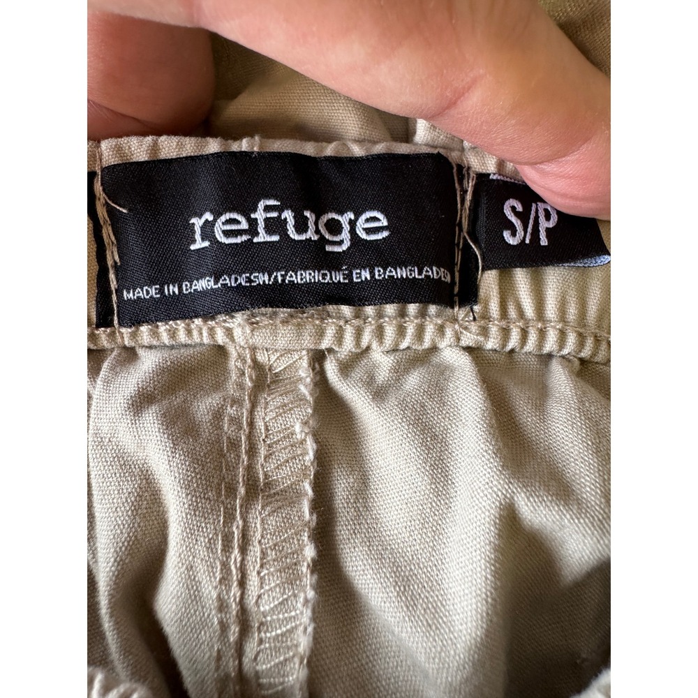 Refuge Womens Beige Tan Cargo Utility Pants Size S Gorpcore Streetwear Baggy - Picture 2 of 15